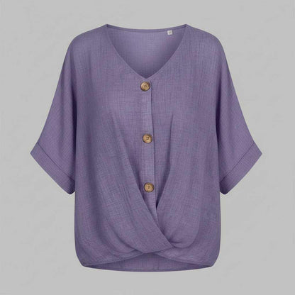 Elegant V-Neck Women's Blouse | Long Sleeve Fashion Top