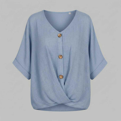 Elegant V-Neck Women's Blouse | Long Sleeve Fashion Top