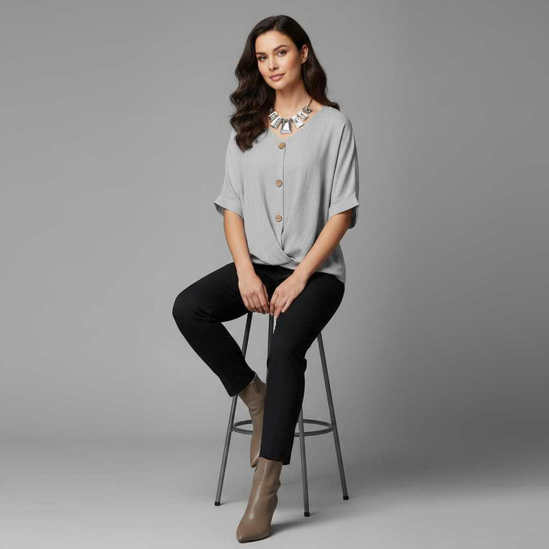 Elegant V-Neck Women's Blouse | Long Sleeve Fashion Top
