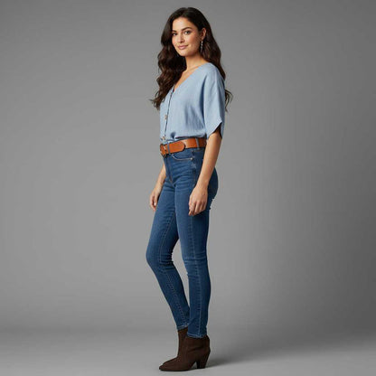 Elegant V-Neck Women's Blouse | Long Sleeve Fashion Top