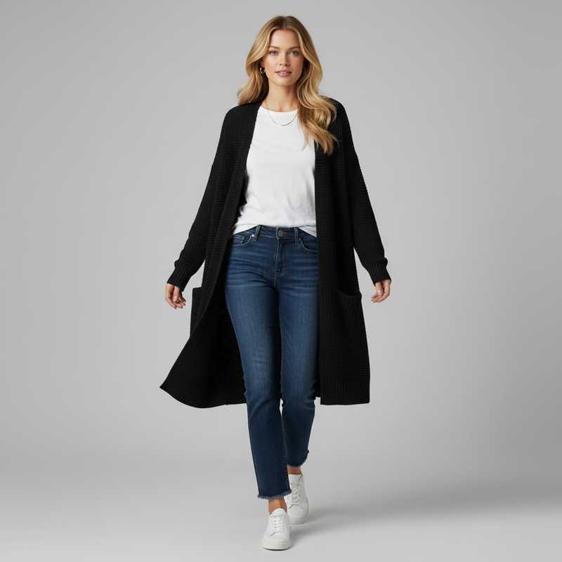Elegant Black Cardigan | Women's Cardigan Sweater