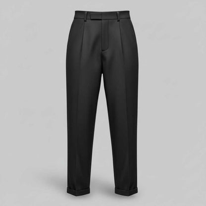 Elegant High Waist Women's Suit Trousers | Office Wear