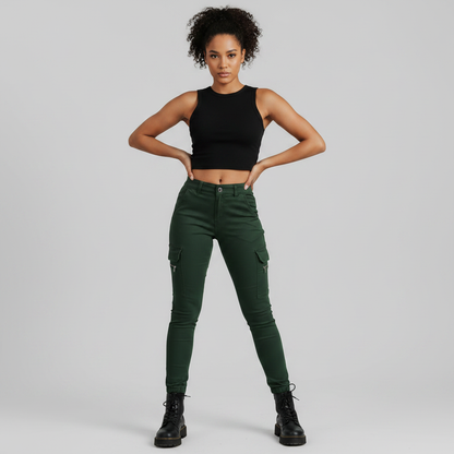 Urban Cargo Pants | Women's Trousers with Elastic Waistband
