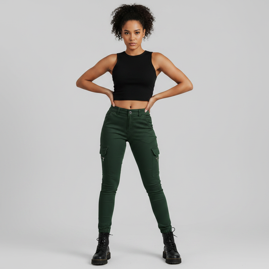 Urban Cargo Pants | Women's Trousers with Elastic Waistband